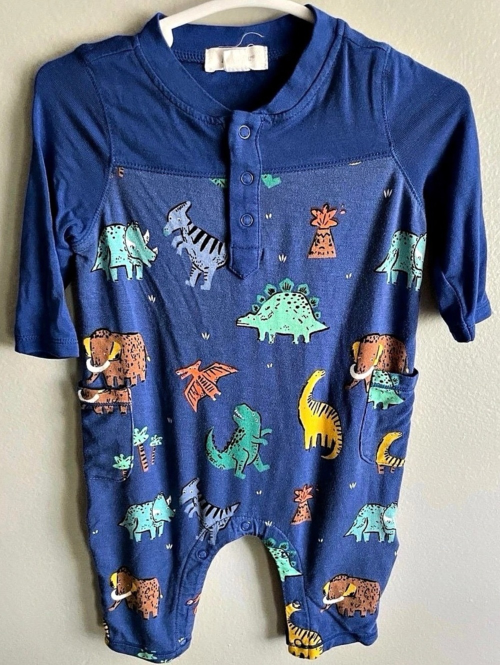 0/3 Months Angel Dear Dinosaur Romper